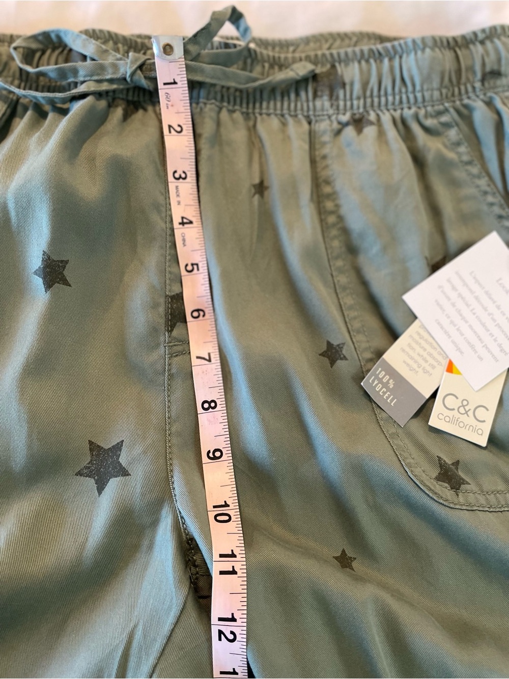 C&C California Sage Green Elastic Waist Pull-On Pants - Picture 7 of 10